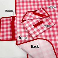 Couverture de plage de camping imperméable à l'eau portable, accessoires de plage pliables, tapis de plage de pique-nique imprimé
