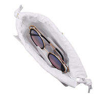 Vente en gros de luxe ensemble étui à lunettes en cuir PU blanc avec logo personnalisé boîte en papier pour lunettes sac de protection fourre-tout avec sac à lunettes