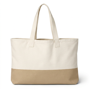 Sacs de courses réutilisables en toile de coton, grande capacité, avec logo personnalisé, robustes, pour voyages, femmes et hommes. - Product Image 1