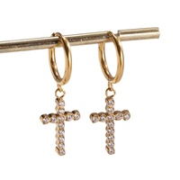 Pendientes de cuentas de moda india de acero inoxidable Cc imán 18K oro polímero arcilla laboratorio diamante pendientes pantalla para Mujeres Hombres