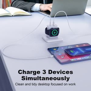 <span class=keywords><strong>Bloc</strong></span> adaptateur de charge sans fil HNT Watch pour <span class=keywords><strong>Apple</strong></span> Watch, <span class=keywords><strong>chargeur</strong></span> <span class=keywords><strong>USB</strong></span> <span class=keywords><strong>C</strong></span> PD20W charge rapide à double port pour <span class=keywords><strong>chargeur</strong></span> iPhone - Product Image 4