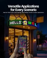 Panel de Pantalla LED de Matriz de Píxeles Hyperlite 32320, Letrero Flexible con Desplazamiento, Pantalla LED con Patrones de Graffiti y Texto para Escaparates