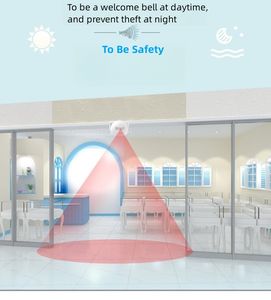 Sonnette sans fil moderne à détecteur de mouvement avec 32 options de mélodies, fonctionne sur piles, portée de détection de 2 à 8 m - Product Image 6