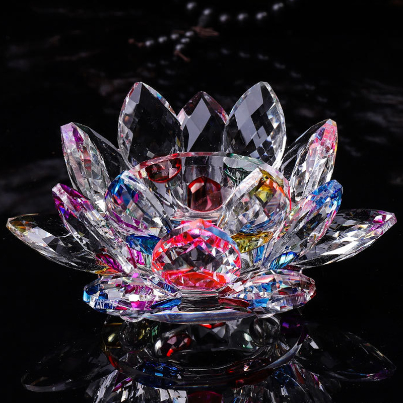 Cheap Crystal Glass Lotus Flower Candle