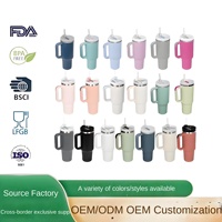 Tasse à café de voyage d'aventure 2025 personnalisée 30oz/40oz poignée de gobelet en acier inoxydable isolée réutilisable ventre tasse caoutchouc sous vide