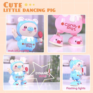 Maialino Elettrico Danzante Dinamico con Luci, Cammina a Sinistra/Destra, Giocattolo in Plastica per Bambini 0-24 Mesi e 2-3 Anni, Vendita all'Ingrosso - Product Image 5