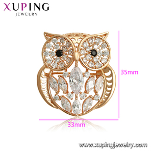 Broches - 542 xuping Nouveau prix <span class=keywords><strong>de</strong></span> gros élégant avec beaucoup <span class=keywords><strong>de</strong></span> zircon, <span class=keywords><strong>broche</strong></span> mignonne en forme <span class=keywords><strong>de</strong></span> hibou, bijoux pour femmes - Product Image 3