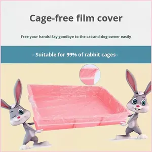 Écologique Jetable PE <span class=keywords><strong>Film</strong></span> Couverture En Plastique Tampon De Nettoyage Lapin et Cochon D'inde Merde Sac Fournitures pour Pet Toilette Urine Enlèvement - Product Image 3