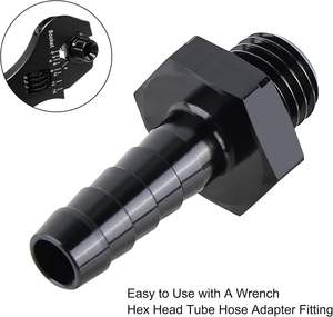 M14*1.5mm 公头转5/16英寸<span class=keywords><strong>3</strong></span>/8英寸软管接头燃油泵进油直通接头适配器带铝垫圈 - Product Image 4