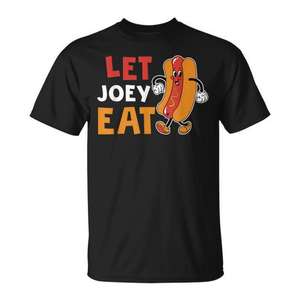 T-shirt promotionnel unisexe noir « Let Joey Eat » - Product Image 2