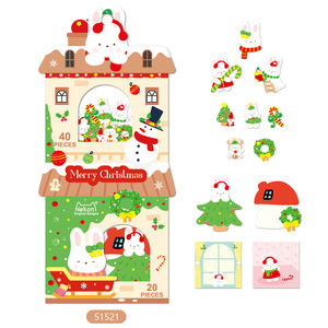 Nekoni - Pegatinas <span class=keywords><strong>de</strong></span> Partículas Clásicas para Manualidades, Decoración Creativa, Regalo <span class=keywords><strong>de</strong></span> <span class=keywords><strong>Navidad</strong></span>, Duende Conejo, 51560-51562 - Product Image 4