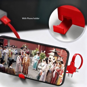 Cavo di ricarica multiuso 3 in 1 A/C/USB tipo C Micro ISO Phone & stampante da viaggio essenziali con caricatore porta A/C - Product Image 2