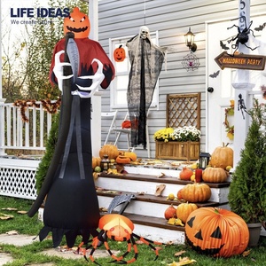 Inflables <span class=keywords><strong>de</strong></span> <span class=keywords><strong>Halloween</strong></span> <span class=keywords><strong>de</strong></span> 12 pies, decoraciones al aire libre, segador <span class=keywords><strong>de</strong></span> calabaza inflable gigante y araña para fiesta <span class=keywords><strong>de</strong></span> vacaciones - Product Image 5