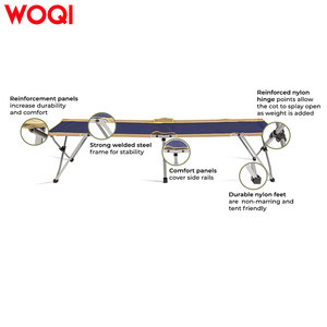 เปลเด็กพกพา WOQI สำหรับเดินทางกลางแจ้ง พร้อมเตียงพับได้สำหรับตั้งแคมป์ ผ้าคลุมถอดออกได้ ดีไซน์ทันสมัย ผลิตจากผ้า Oxford - Product Image 4