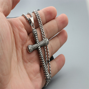 yunnique <b>Cross</b> Pendant Necklace Stainless Steel Unisex Gift Fashion Jewelry - Product Image 4