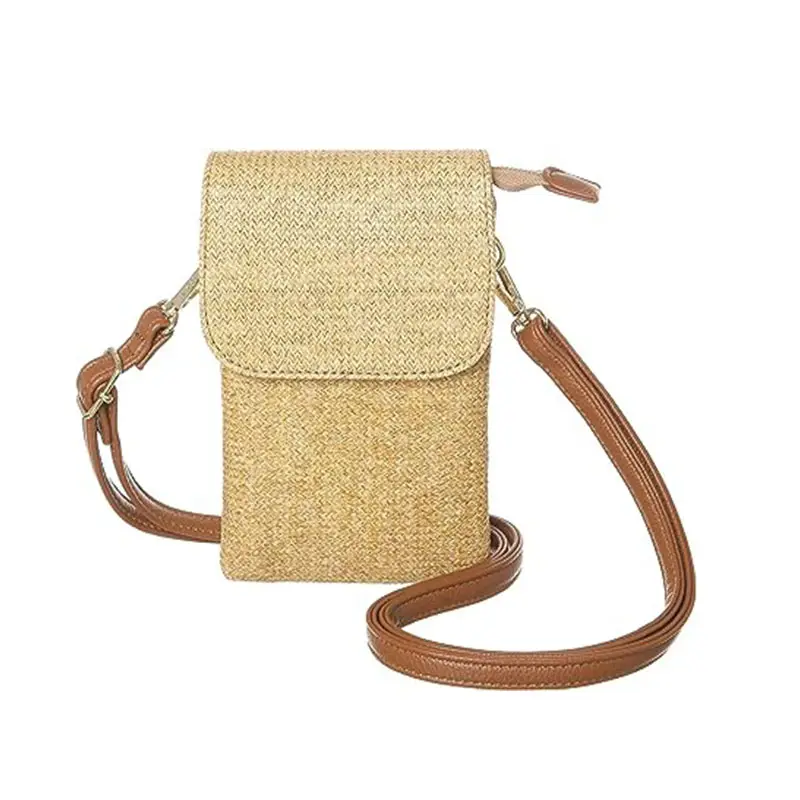 Mini borse da donna a spalla in paglia da spiaggia con tasche a tracolla piccole borse e borse da donna 2023 2024