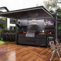 Cuisines extérieures préfabriquées, cuisine extérieure, armoires de cuisine modulaires écologiques pour hôtel