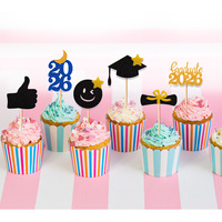 Inserts de gâteau jetables en papier de haute qualité sur le thème de la remise des diplômes, design personnalisé pour la décoration de fête
