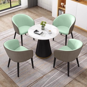 Juego de Mesa de Piedra Sinterizada de Estilo Moderno y Lujoso, Muebles de Recepción Comerciales para Cafetería, <span class=keywords><strong>Bar</strong></span>, Oficina, Sala de Ventas - Product Image 1