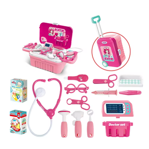 Valise de voyage 3 en 1 pour enfants Ensemble de docteur Jouets en plastique pour filles Ensemble de docteur pour enfants Jeu de rôle Jouet pour filles - Product Image 2