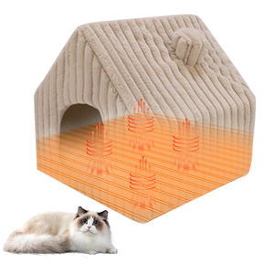 Beheiztes Katzen bett Beheiztes wärmendes Haustier bett für Katzen und Hunde Wasch bares beruhigendes rundes Donut-Haustier bett mit Heizkissen - Product Image 1