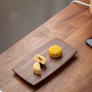 Solid Wood Tray Black Walnut For Tea Coffee Desserts Home Use - Product Image 1