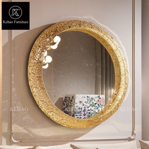 Villa espejo decorativo <span class=keywords><strong>de</strong></span> lujo <span class=keywords><strong>diseño</strong></span> <span class=keywords><strong>italiano</strong></span> hermoso espejo <span class=keywords><strong>de</strong></span> pared para sala <span class=keywords><strong>de</strong></span> estar dormitorio arte latón espejo colgante - Product Image 5