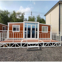 Maison conteneur extensible de 30 pieds, maison modulaire à double aile pour une vie moderne