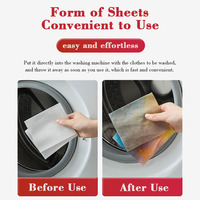 Comprimés jetables de piégeage de colorant pour feuilles absorbantes de couleur Linge non tissé pour feuilles pour machine à laver