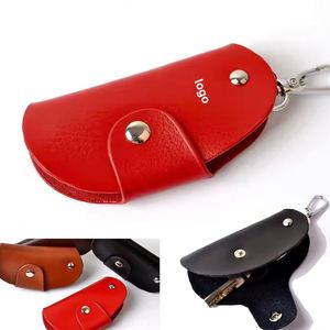 Factory Stock Cowhide Car Key Case Multi-Function Keychain Waterproof <b>Universal</b> Leather Cover for <b>Remote</b> <b>Control</b> Home Key Holder - Product Image 1