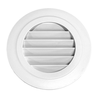 Diffuseurs d'air modernes en plastique ABS durables et réglables de différentes tailles sorties d'aération murales au plafond circulaire utilisation au bureau 1 an