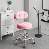 Chaise de bureau de médecin de haute qualité tabouret de laboratoire tabouret rond pivotant tabouret de Salon réglable en hauteur avec dossier