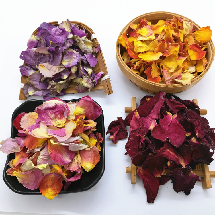 VASANA Petali Di Rosa Rossa Secchi Naturali - 100g Biologici Per Matrimoni E Decorazioni - 3