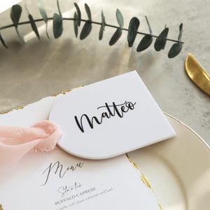 Acrylique arqué 3.5x3 pouces bricolage logo acrylique semi-circulaire blanc 3mm d'épaisseur décoration de <span class=keywords><strong>table</strong></span> de <span class=keywords><strong>mariage</strong></span>, anniversaire, pièce maîtresse - Product Image 5
