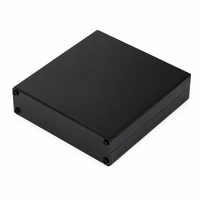 Boîtier de commande en aluminium anodisé noir mat 98*25mm, profil en U avec 2 plaques d'extrémité, 8 vis, IP54 pour module de capteur