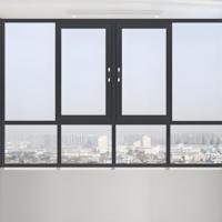 Ventana Abatible de Aluminio Moderna y Delgada, Resistente a Huracanes, Aislada Acústicamente, con Marco de Apertura Oscilobatiente