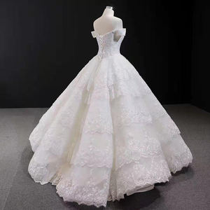 Jancember RSM66786 Luxury <strong>Wedding</strong> <strong>Dress</strong> off Shoulder <strong>Dress</strong> Sweetheart Puff Lace <strong>Wedding</strong> Gown - Product Image 4