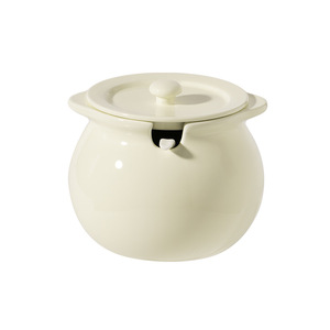 Ceramic Kitchen Oil Jar With Lid Heat Resistant Round Shape For Storing Lard Chili Oil Liquid Seasoning - Product Image 5