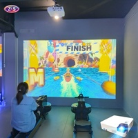 Système de projection interactif pour jeu de course à rames immersif, équipement de course sportive d'intérieur, installation facile