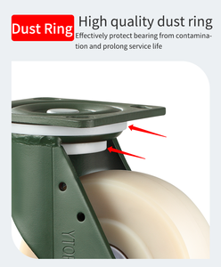 <span class=keywords><strong>6</strong></span> Zoll drehbar fest drehbar weiß verriegelt MC Nylon Industrial 150 Mm Lenkräder - Product Image 3