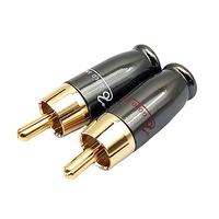 Connecteur RCA mâle/femelle en cuivre de haute qualité, câble doré pour l'audio/vidéo automobile