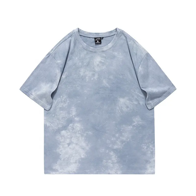 Acid Wash camiseta unisex Tie Dye camisetas camiseta lisa para Hombres Elegantes camisetas blanqueadas de alta calidad