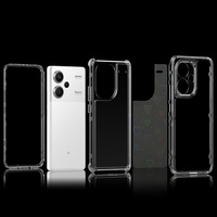 360 coque de téléphone acrylique pailletée pour Xiaomi Poco X6 M6 pour Redmi Note 14 13 Pro Plus 4G 14C A3 5G papier à motif Laser