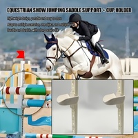 Support mural coulissant en plastique résistant aux intempéries pour porte-coupes d'obstacles d'entraînement équestre