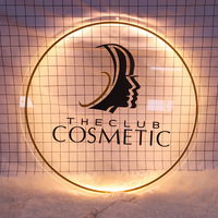 Enseignes lumineuses LED en acrylique personnalisées avec logo, Bluetooth/WiFi, étanches IP65 pour les entreprises de publicité