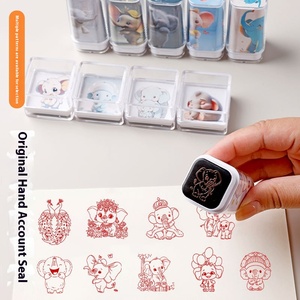 Piccolo sigillo creativo e carino trasparente per conto della mano che rende il punto di riferimento per la costruzione di animali in materiale plastico punto panoramico piccolo sigillo - Product Image 1