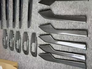 Kit de 7 pièces en fibre de carbone pour panneau de commande central de levier de vitesses, conduite à droite, pour Audi B9 A4 A5 S4 S5 2017-2021, amélioration intérieure - Product Image 2