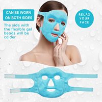 Cold Gel Pack Compress Masque facial en gel réutilisable Hot Cold Therapy Gel Bead spa masque facial de refroidissement à chaud froid