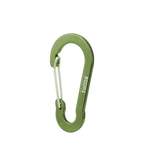 Custom Engraved Key Aluminium Carabiner Hook D Clip With Logo Keychain Heavy Duty Bag Clip Fishing Accessories Mini Carabiner