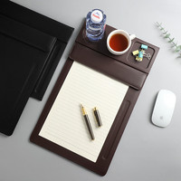 Carpeta de Cuero A4, Portafolio con Clip para Notas, Contratos y Documentos, para Oficina y Negocios